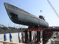 Перемещение U-505 в закрытый ангар