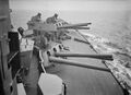 Многоствольные зенитные ракетные установки на башнях ГК HMS Nelson