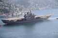 Недостроенный «Варяг» буксируют на Дальний Восток, 2000 год