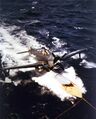 Curtiss SC-1 Seahawk ждет погрузки на борт USS Alaska (CB-1), март 1945 год.