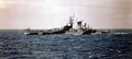 Большой крейсер USS Alaska с борта линкора USS Missouri, август 1944 г.