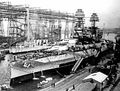 Линкор USS Arizona во время модернизации 1929-30 гг.