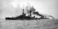USS Arizona с другими линкорами Атлантического флота на учебных стрельбах, 1917 г.