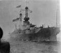 Линкор USS Arizona в гавани Нью-Йорка, конец декабря 1918 г.