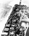 Части Британской 1-й авиадесантной дивизией на борту USS Boise на пути в Таранто, 8 сентября 1943 г.