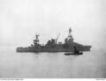 USS Chicago в гавани Сиднея перед атакой японских сверхмалых субмарин. Заметно первоначальное расположение радара CXAM на грот-мачте. 31 мая 1942.