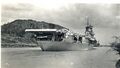USS Enterprise во время прохождения Панамского канала по пути в Тихий океан. 27 апреля 1939 года