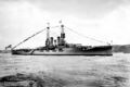 Линкор USS Florida на стоянке военно-морской верфи ВМС США в Нью-Йорке в октябре 1911 года