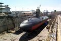 USS Greeneville в доке, после столкновения с Ehime Maru
