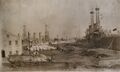 USS Holland вытащен на берег в базе ВМС США Норфолк.