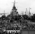 Матч по боксу на корме линкора USS Iowa. Перед началом Марианской компании, 5 июня 1944 г.