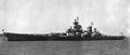 Линкор USS Iowa после первого выхода в море, 1943 г.