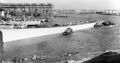 Корпус линкора USS Kentucky на Военно-морской верфи Норфолка, 1950 г.