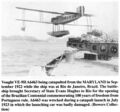 Запуск самолета VE-9H A6463 с катапульты. Бразилия, 1922 год.