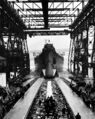 Спуск на воду линкора USS Missouri. Верфь Нью-Йорка, 29 января 1944 г.