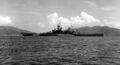 Линкор USS Missouri в камуфляже. Тринидад, 1944 г.