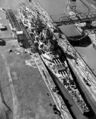 Линкор USS Missouri в Панамском канале, 13 октября 1945 г.