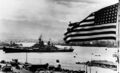 Линкор USS Missouri у о.Форд. Перл-Харбор, сентябрь 1945 г.