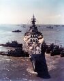 Буксиры пытаются столкнуть USS Missouri с мели. Вирджиния, 21 января 1950 г.