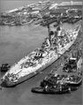 Линкор USS Missouri в Норфолке, 1951 г.