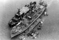 Плавучая казарма USS Benewah (APB-35) рядом с штурмовым транспортом USS Montrose (APA-212). Вунгтау, Южный Вьетнам, май 1967 года.