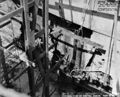 Ремонт торпедной пробоины USS North Carolina, 11 октября 1942 г.