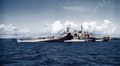 Линкор USS North Carolina у ат.Улити, 21 ноября 1944 г.