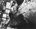 Ремонт торпедной пробоины USS North Carolina, осень 1942 г.