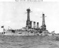 Броненосец США "Огайо" после снятия части шестидюймовых орудий, 1918 год.