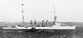 Легкий крейсер USS Omaha у Сан-Диего с неизвесной подлодкой, 1923 г.