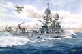 Линкор USS Pennsylvania перед ВМВ. Рисунок.