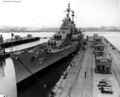 Крейсер USS Pittsburg CA-72. Верфь о. Мэйр, Калифорния. 22 июля 1955 года
