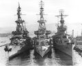 USS Salt Lake City, USS Pensacola, USS New Orleans в 1943 году