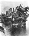 USS Shaw после столкновения с RMS Aquitania
