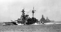 Линкоры HMS Malaya, USS South Dakota и USS Alabama в море, 7 июля 1943 г.