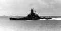 Линкор USS South Dakota в эскорте эсминцев. Острова Санта Круз, октябрь 1942 г.