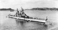 Линкор USS Wisconsin в Сасебо, Япония, 27 октября 1953 г.