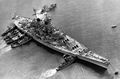 Линкор USS Wisconsin на реке Гудзон. Нью-Йорк, август 1951 г.