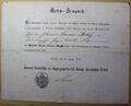 Наградные документы к Железному кресту образца 1870 года 2-го класса.