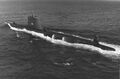 USS Volador (SS-490) во время учебной атаки (1964 год)