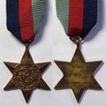 Реверс медали Звезда 1939-1945 с выгравированным именем награждённого
