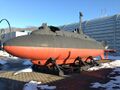 Сверхмалая подводная лодка X-1 первоначально использовала двигатель Вальтера. Музей подводных сил, США.