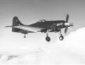 XF8B в полете с выпущенным шасси