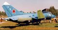 Як-38М со сложенными крыльями на стоянке музея в Монино