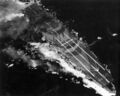 Поврежденный в ходе морского боя у мыса Энгано 25 Октября 1944 авианосец IJN Zuihō (1940)
