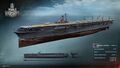 Промо-арт с авианосцем IJN Zuikaku к игре World of Warships